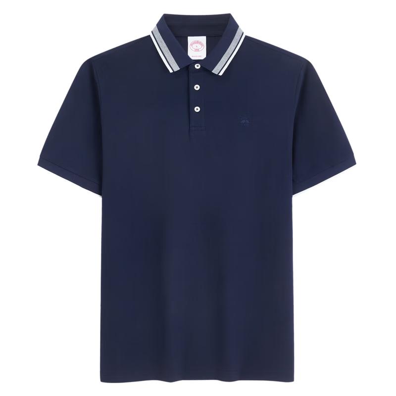 Brooks Brothers Men s Summer Color-Block Piped Polo Shirt L