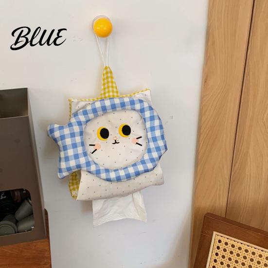 Bathroom Paper Towel Holder Hanging Tissue Box Holder Foldable Fabric Napkin Dispenser Bedroom Container Durable Portable Storage Organizer for Car
