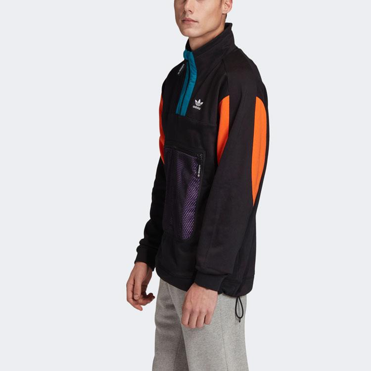 Adidas Originals PT3 1/4 Zip Track Jacket With Stand Collar And Letter Graphics Men Tops Black GC8698