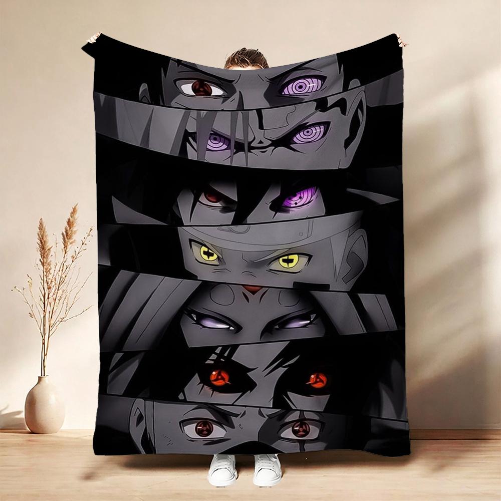 Itachi'S Moon Night Cartoon Flannel Blanket Warm Comfortable Fleece Blanket For Living Room Bedroom Recliner Lightweight Home Decor Gift For Friends