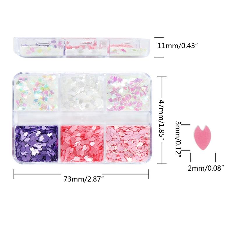 Nail Art Glitter 3D Nail Sequins Glitter Cherry Blossom Petal Flower Flakes Nail Supplies Decoration DIY Accessories