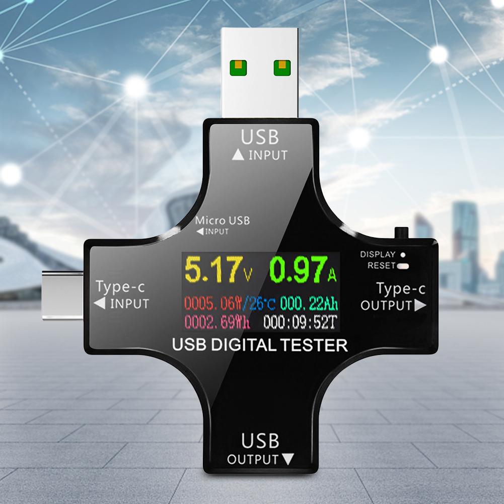 Type-C USB Tester Type-C PD Ampere Meter Color Digital Display Ammeter Detector Charger Indicator Voltage USB Current Tester