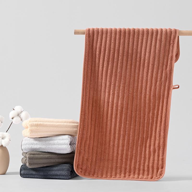 Coral Fleece Quick-Drying Absorbent Towel Set for Face Washing and Beach 