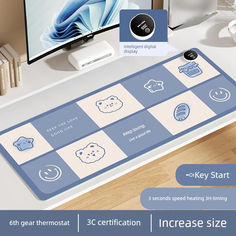 Heating Mouse Pad Super Large Heating Warm Table Pad Office Computer Desktop Students Homework Writing Warm Hand Waterproof