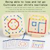 Wooden Montessori Teaching Aid Geometry Rope Threading Games Children'S Early Education Thinking Training Board Educational Toys