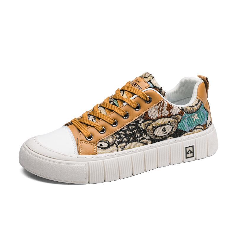 Men's shoes canvas shoes summer breathable 2024 new niche design trend board shoes middle school students sports and leisure cloth shoes