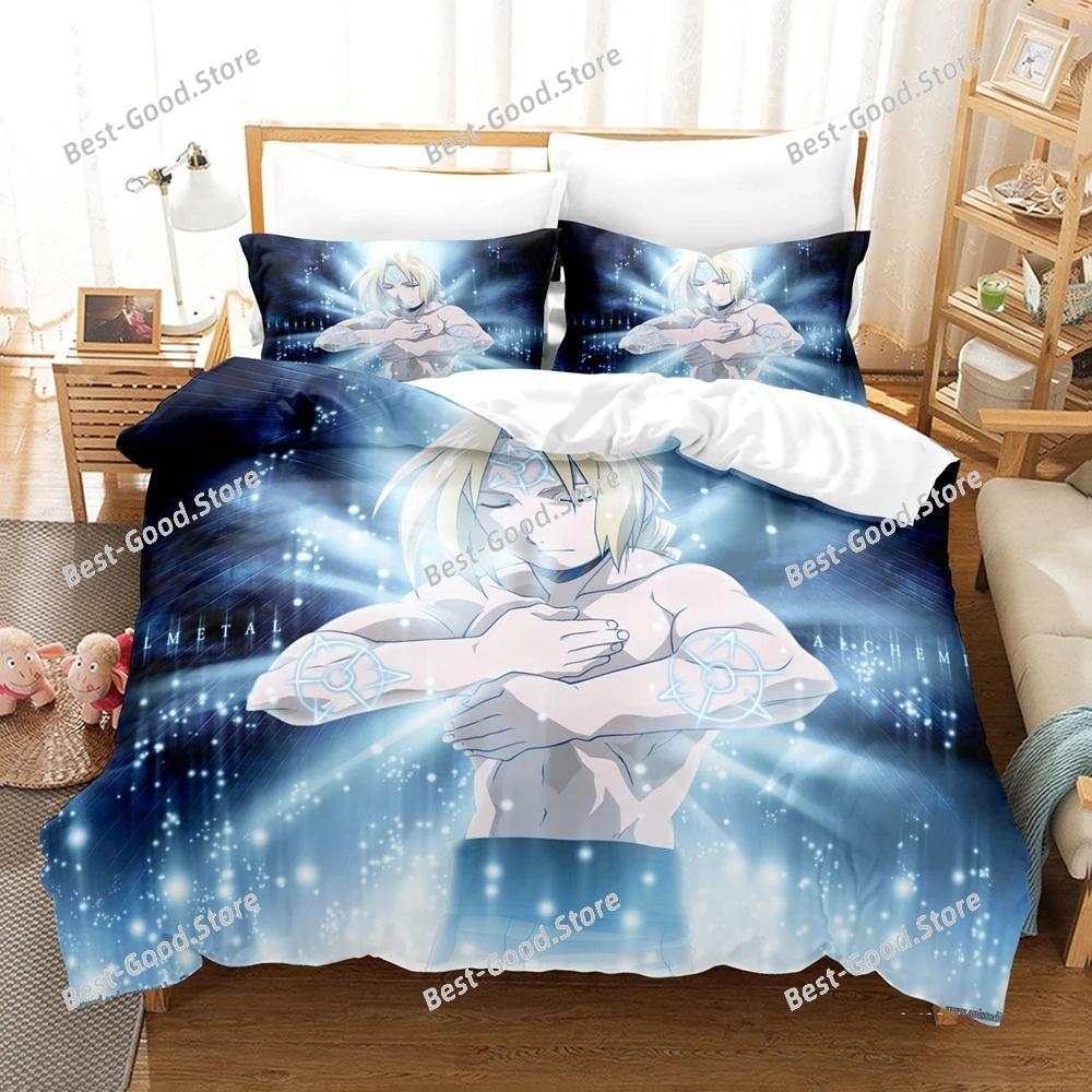 Anime FULLMETAL ALCHEMIST Bedding Sets Duvet Cover Set With Pillowcase Twin Full Queen King Bedclothes Bed Linen Home Textiles