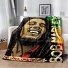 Bob Marley Music Throws Blanket for Kid Couch Sofa Travel Home Hiking Picnic Bed Beding Super Soft Flannel Blanket Birthday Gift
