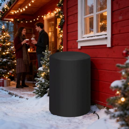 Firepit Cover Waterproof Outdoor Heater Cover with Drawstring Oxford Cloth Firepit Cover Protects Against Rain Dust Leaf for Ninja Fireside360 Patios