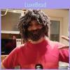 Mens Funny Wig Beard Hats Beanies With Stretchable And Comfortable Fit**