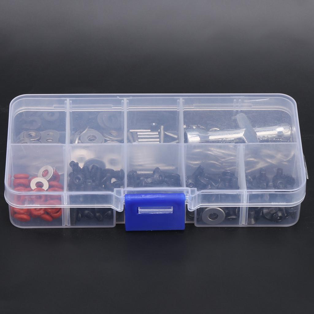 270Pcs RC Metal Screw Accessory Replacement Kit Fit for 1/8 1/10 Remote Control Car