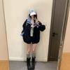 Women's Retro Plaid Patchwork Color Block Jacket - Trendy Loose Fit for Spring/Autumn
