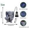 Garden Gargoyle Statue with Solar Light Gothic Lantern Decorative Monster Dragon Creep Scary Sculpture Lighting for Walkway Lawn