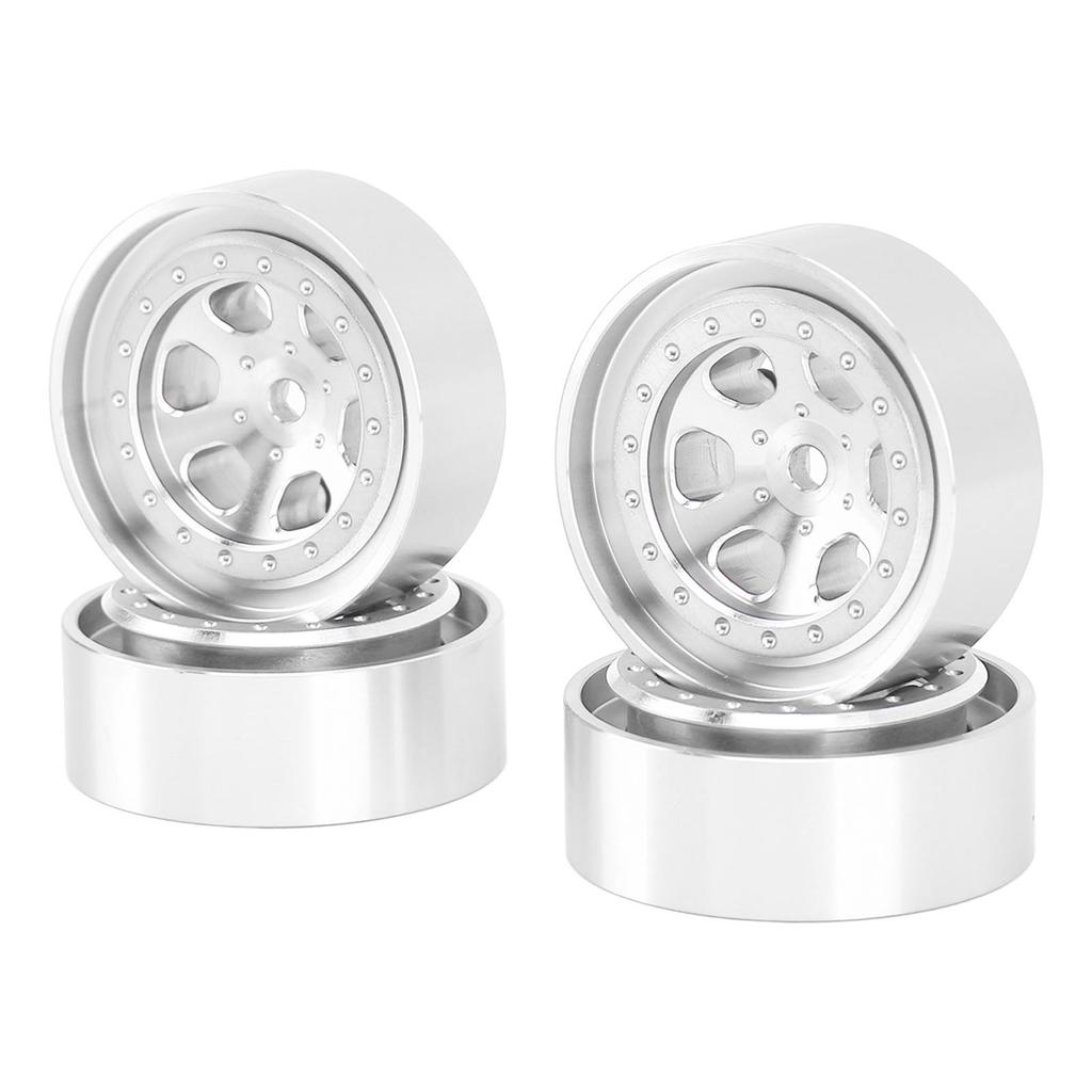 4pcs 1.3 Inches Wheels Rim Aluminum Alloy 6 Holes Wheel Rim Hubs for Traxxas TRX4M 1 18 RC Crawler