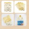 QIANHAILIZZ 100 Pack 7 x 9 Inch Drawstring Flower Heart Bags Organza Jewelry Gift Pouch Candy Pouch Drawstring Wedding Favor Bags (gold heart)