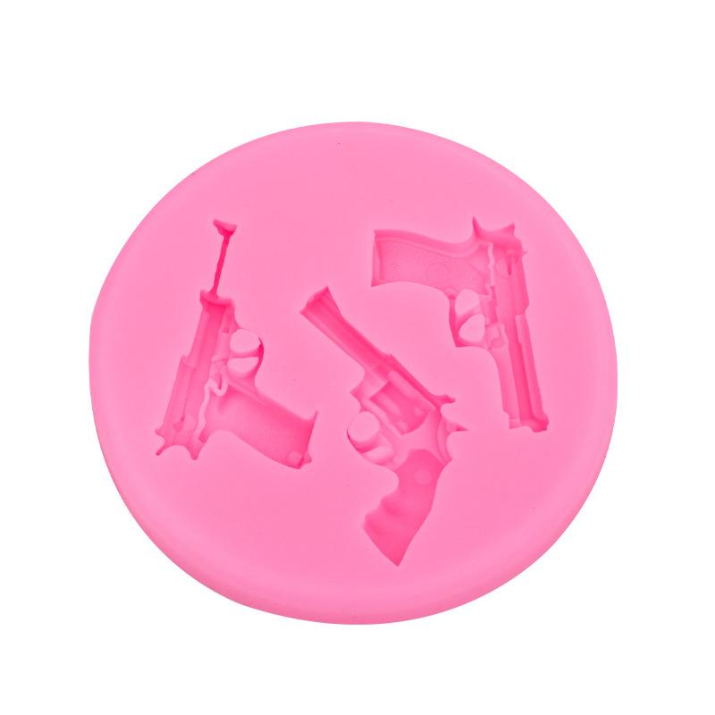 

Рельефная 3D-форма пистолета, силиконовая форма для печенья, шоколада, игрушечный пистолет, форма для выпечки из эпоксидной смолы, кухонная форма для торта, аксессуары для выпечки своими руками