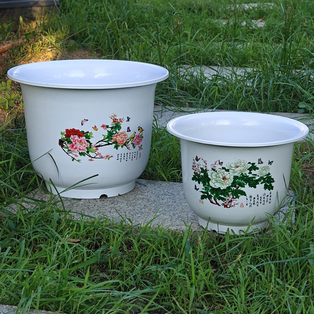 Resin Flower Pot Breathable Decorative Pots Garden Flowerpot
