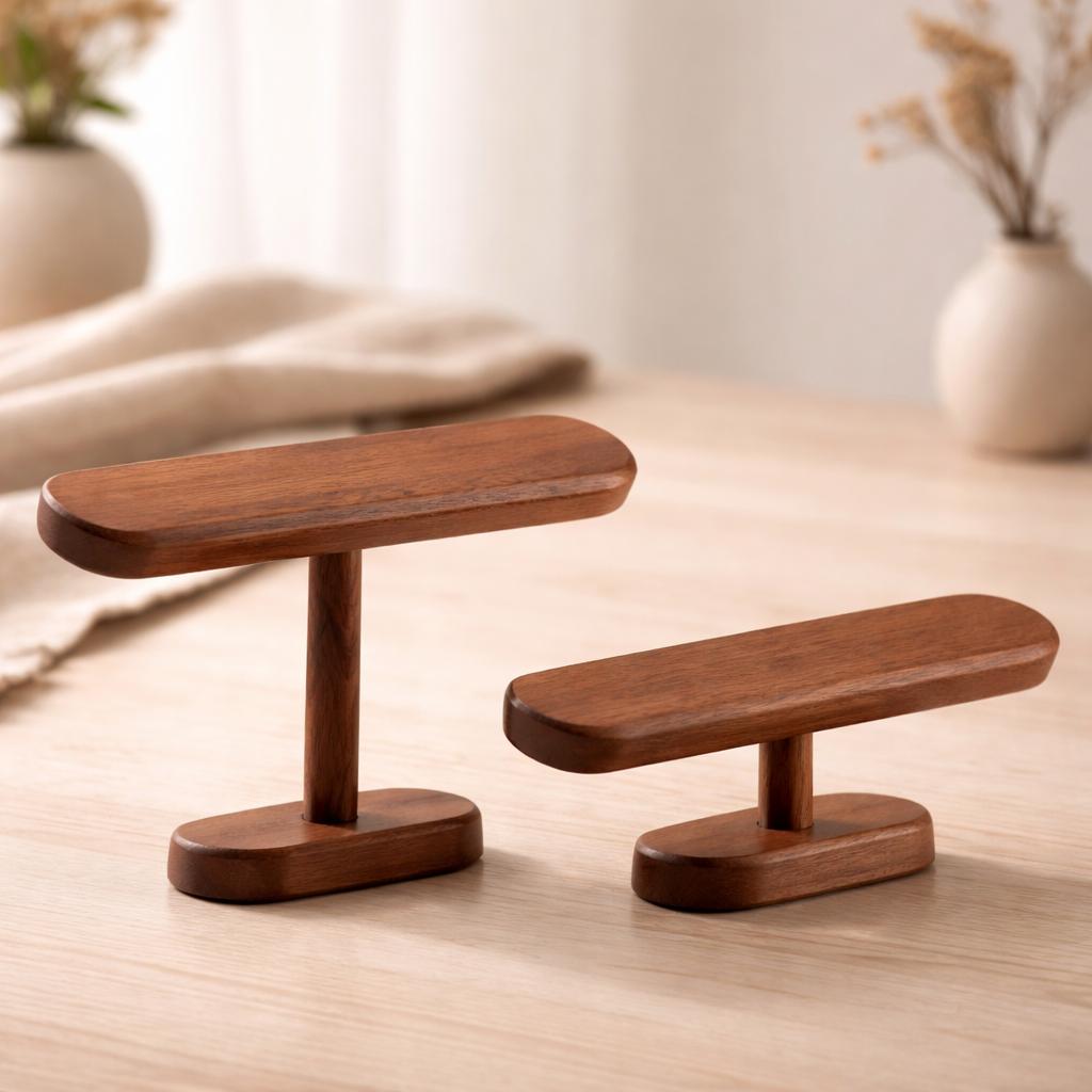 Walnut Watch Bracket Display Holder Jewelry Bracket Chain Anklets Hanger Stand Racks Organizer For Counter Shows