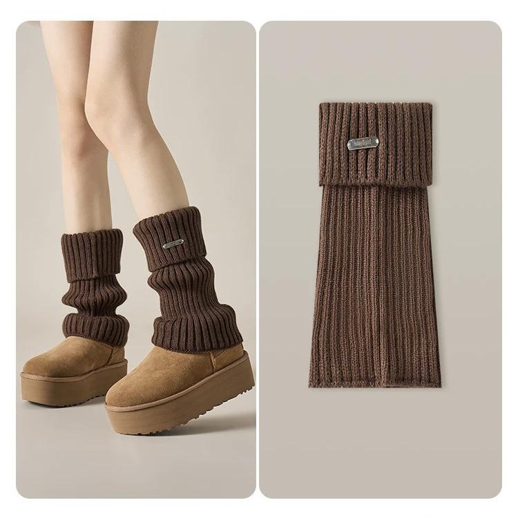 Chunky Knit Korean Style Leg Warmers - Autumn/Winter Women's Slouch Socks