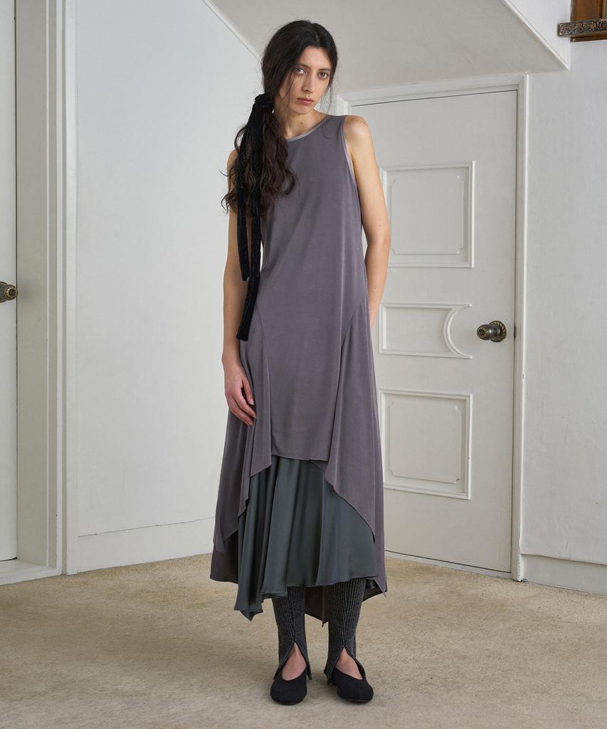 Simeteuligpeosenteu Unbalance Hool Dress / Charcoal