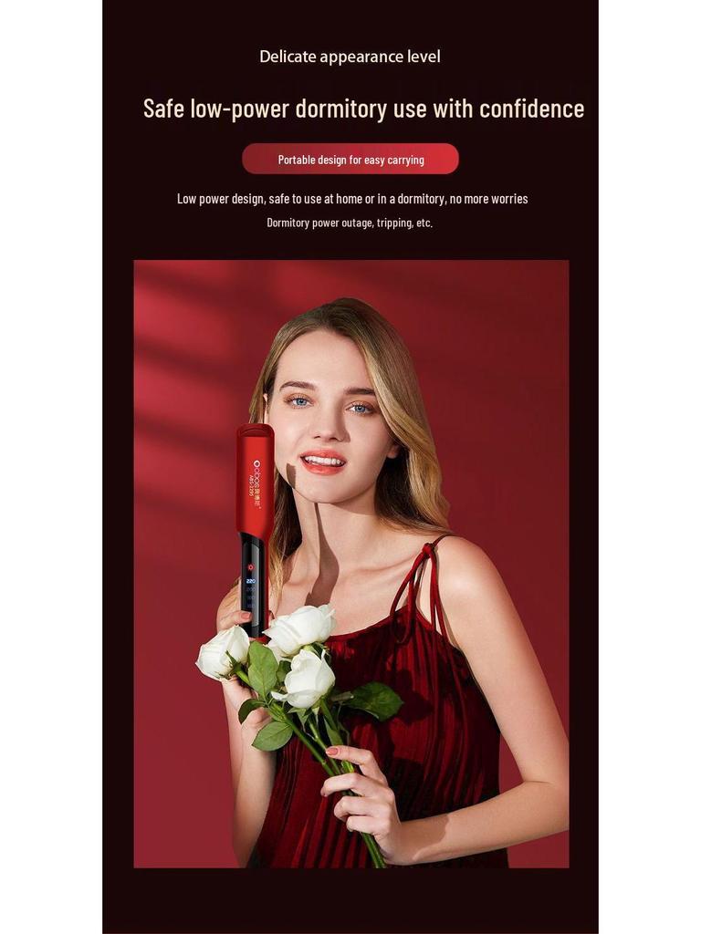 Dual-Use Curling and Straightening Iron for Dorms - Ideal for Students