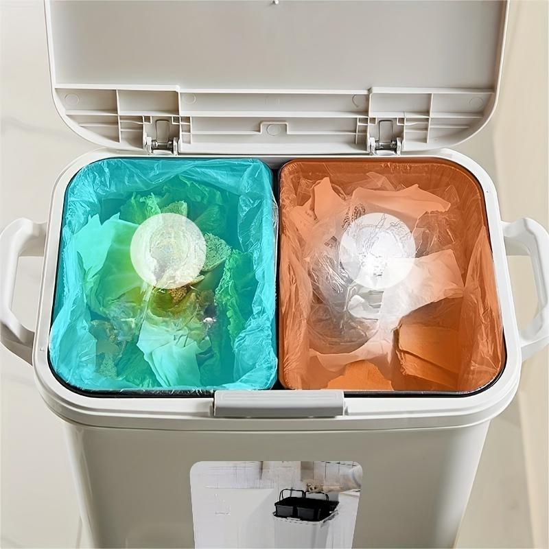 Garbage Classification 34/37L Plastic Trash Bin Home Kitchen Garbage Classification Can with Wheels Garbage Storage