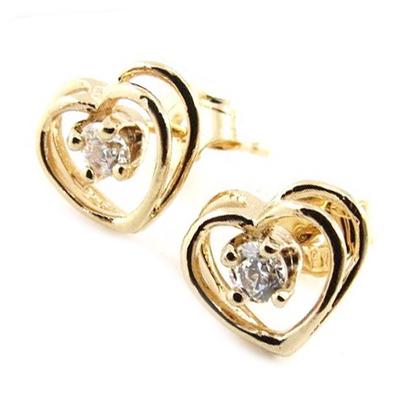 [F1291] - White Gold Plated 'Love Actually' Earrings