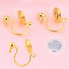 10 Pairs Hypoallergenic Clip-on Earrings Converter Round Flat Back Coil Earring Clip Converter for None Pierced Ears