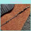 Unisex Silver Obsidian Chain Jewelry Handmade Geometric Style For Casual And Streetwear Looks