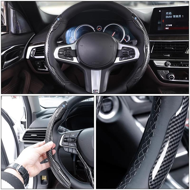 ADMVN1 Car Decoration Auto Steering Wheel Cover Non-Slip Accessories For VW GTI Polo Golf Passat Tiguan Arteon Touareg CC Taigo Caddy J