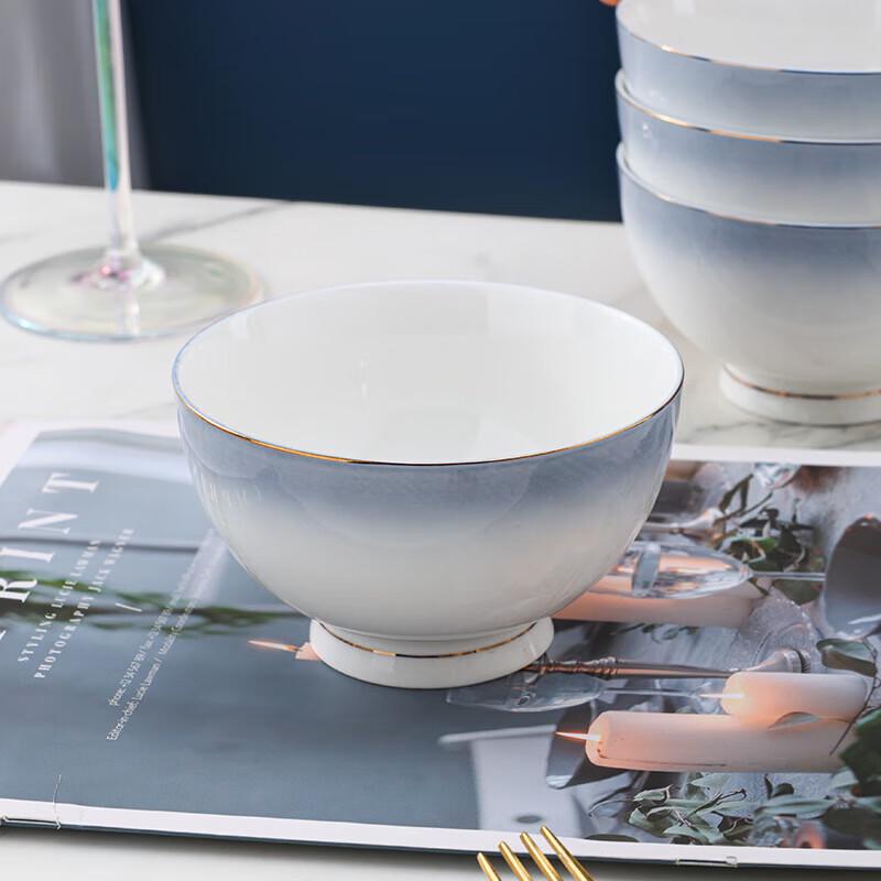 Jieyaxie T455 4.5-inch Underglaze Ceramic Bowl