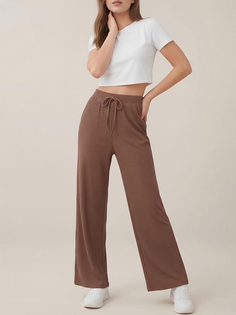 2026 European Cross-Border Wide-Leg Yoga Pants - Women's Casual Fitness & Running