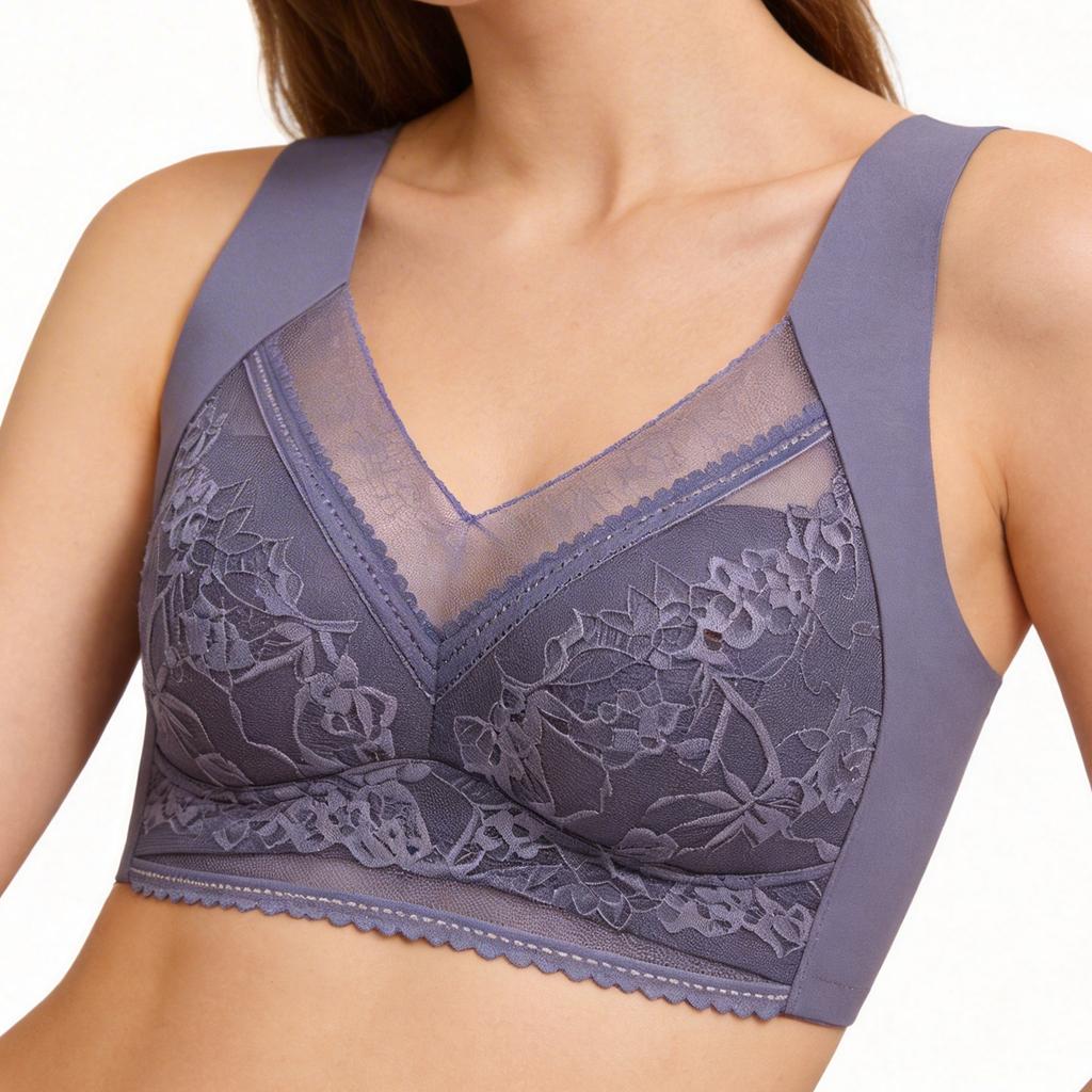 Zeriluna Wireless Lace Bra Fashionable and Simple Lace Design, Breathable, Comfortable, Skin-friendly, Multi-color Underwear