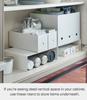 Yamazaki Jitsugyo 5566 Lower Storage Box Storage Set of Approximately Effectively Utilizes Dead Gap Storage Rack, 2, White, W31XD27XH10cm, Space,