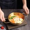 Korean Seafood Hot Pot: Stainless Steel Gold Soup Pot for Gas or Induction Stoves, Ideal for Noodles, Ramen, and Army Stew.