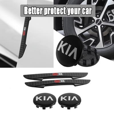 4Pcs Car Wheel Center Hub Cap With Crash Anti Collision Protector Strip For Sportage GT RIO Ceed Picanto Pegas Sorento Niro