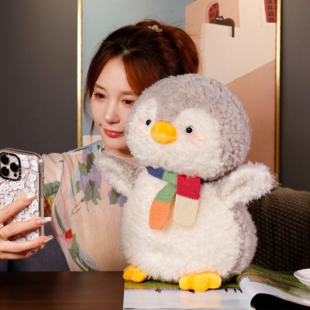 Soft Scarf Penguin Plush Toys PP Cotton Birthday Penguin Plush Doll Kids Gifts