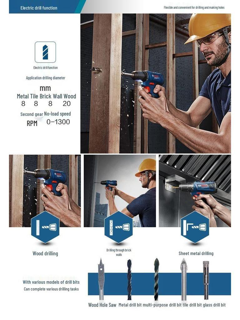 Bosch 12V Cordless Drill & Electric Screwdriver GSR120-LI
