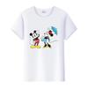 Fashion Disney Cartoon Men Tshirt Female Tops Summer Women Short Sleeve T-shirt Gothic Tee Ladies Mickey Mouse Graphic Clothes