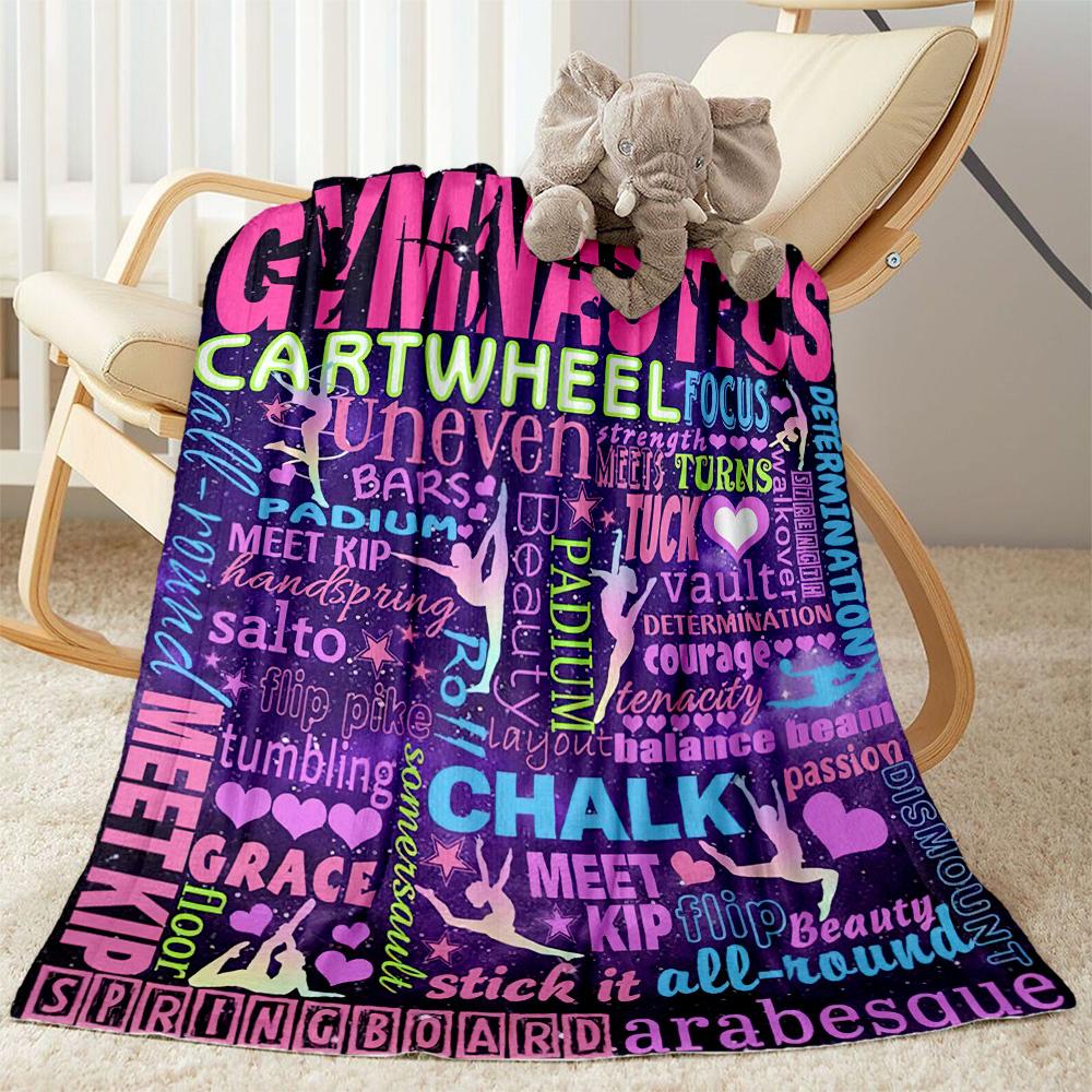 Gymnastics Art Quotes Blankets Are Suitable for Living Rooms, Bedrooms, Camping, and Other Places, Making Them an Ideal Choice for Gifts.