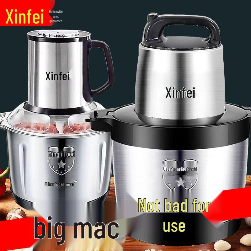 Leistungsstarker Elektrischer Fleischwolf und Mixer aus Edelstahl