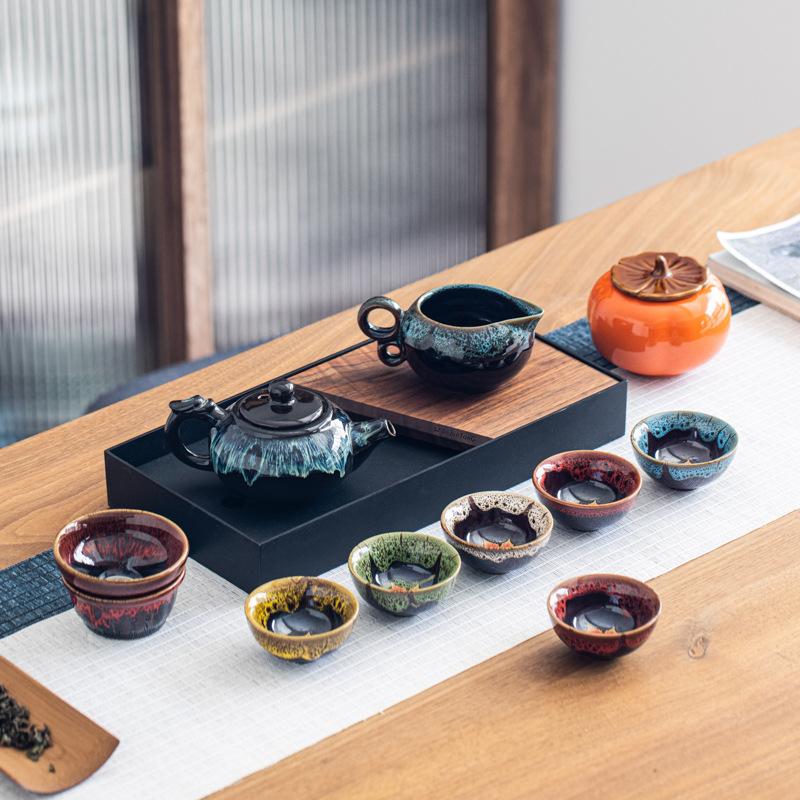 Ceramic creative high-value kiln tea set gift box business high-end gifts