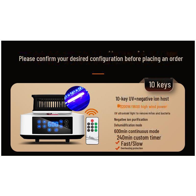 Remote-Controlled Air Dryer with Negative Ion Shield for Household Use