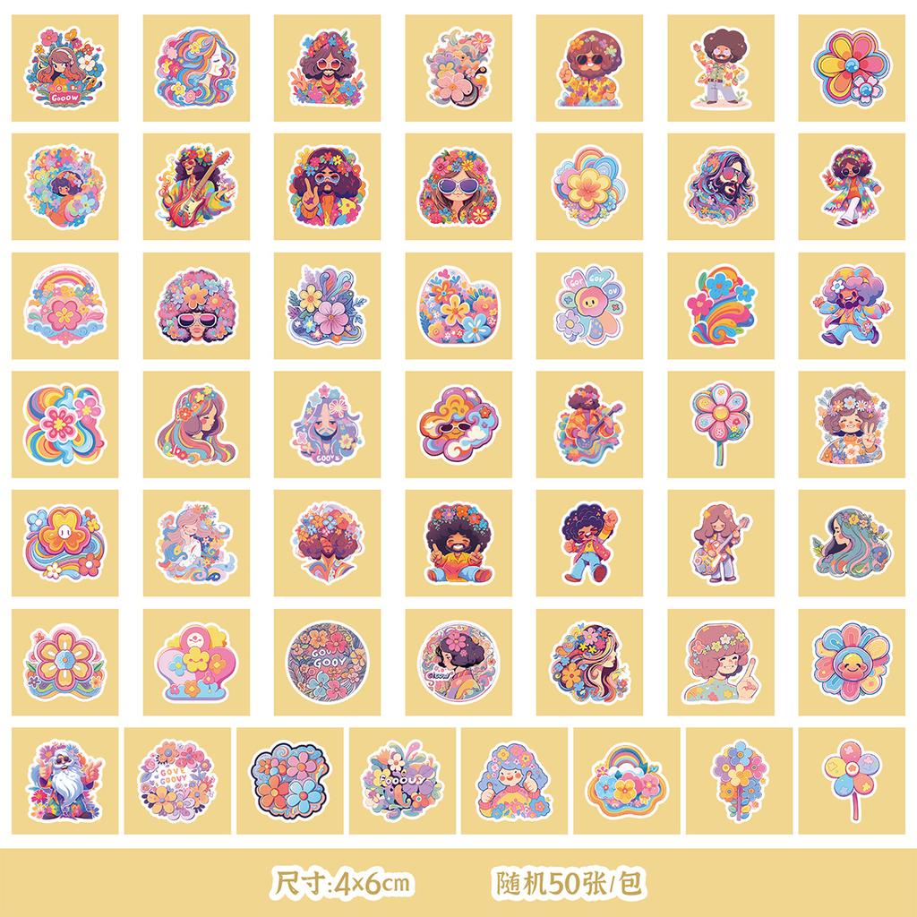 50/100 Cute Little Girl Graffiti Stickers Mobile Phone Water Cup Decoration Waterproof Stickers DIY Hand Account Stickers