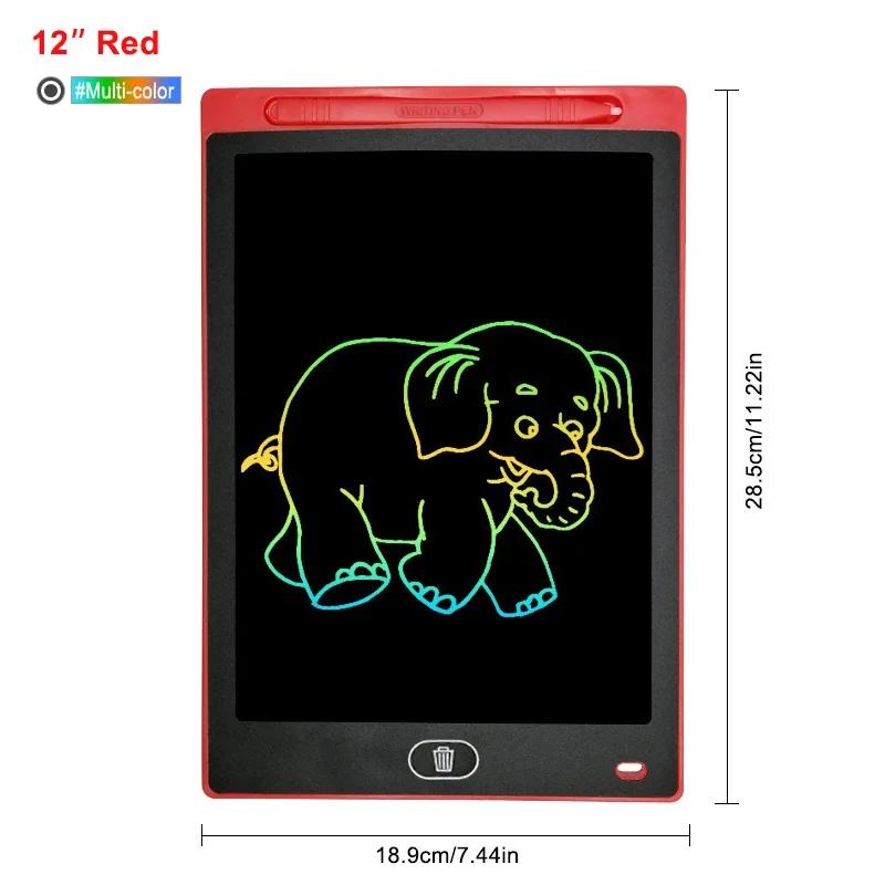 12 Inches Childrens Color LCD Screen Electronic Drawing Board Writing Boardhandwriting Board Drawing Tools Childrens Toys Gifts