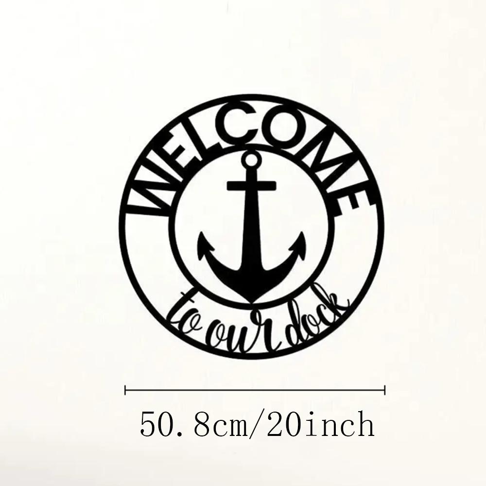 Vítejte v našem doku Kovová nástěnná cedule – Elegantní domácí dekorační akcent, dekorativní železné umění Stylová nástěnná dekorace pro námořní témata