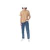 Maison Kitsune Ss23 Solid Color Casual Pullover Short Sleeve T-Shirt Men Tops Light-Brown AM00103KJ0008-P220
