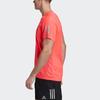 Adidas Own The Run Pasek Odblaskowy Okrągły Dekolt Koszulka do Biegania Męskie Góry Głęboki Róż FT1430