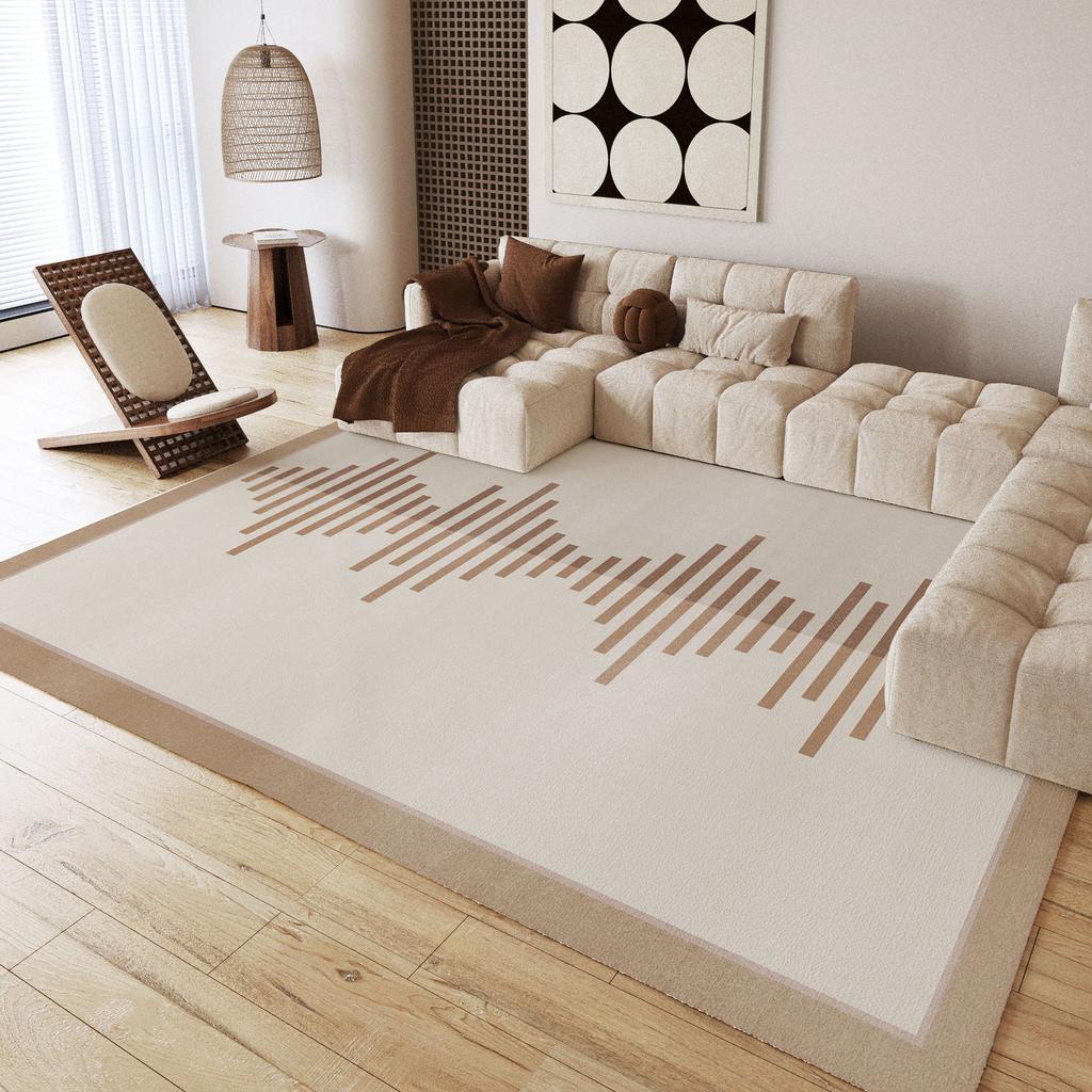 Modern Minimalist Living Room Rug Luxury Sofa & Coffee Table Throw Room Decor Easy-Care Home Bedroom Floor Mat
