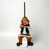 Creative Toilet Paper Holder Statue Funny Monkey Tissue Stand Rack Sculpture Decorative Resin Figure Living Room Bathroom Decor
